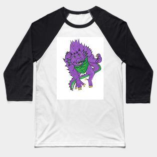 Barney the Fire Lizard Baseball T-Shirt